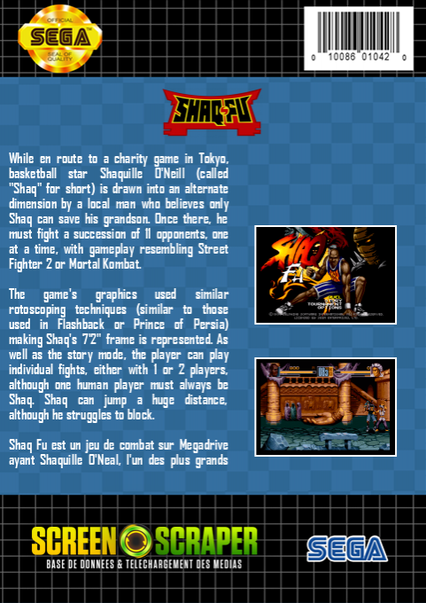 Shaq Fu — box-2D-back (SS)