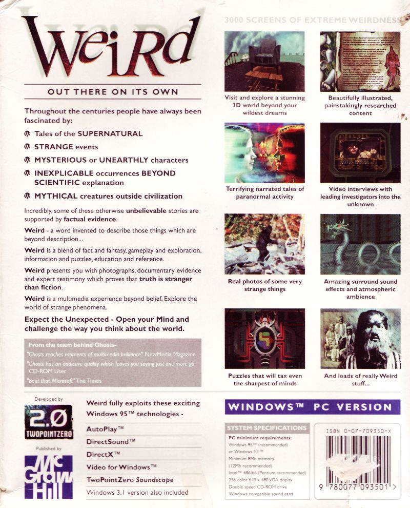 Weird: Truth is Stranger than Fiction — box-2D-back (UK)