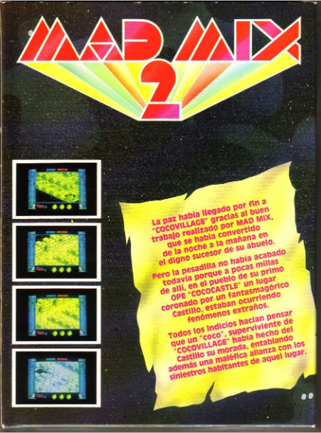 Mad Mix 2 - En El Castillo De Los Fantasmas — box-2D-back (SP)