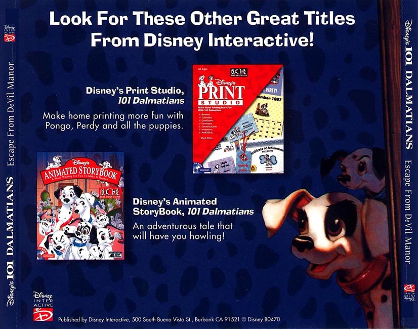 101 Dalmatians: Escape From DeVil Manor — box-2D-back (WOR)
