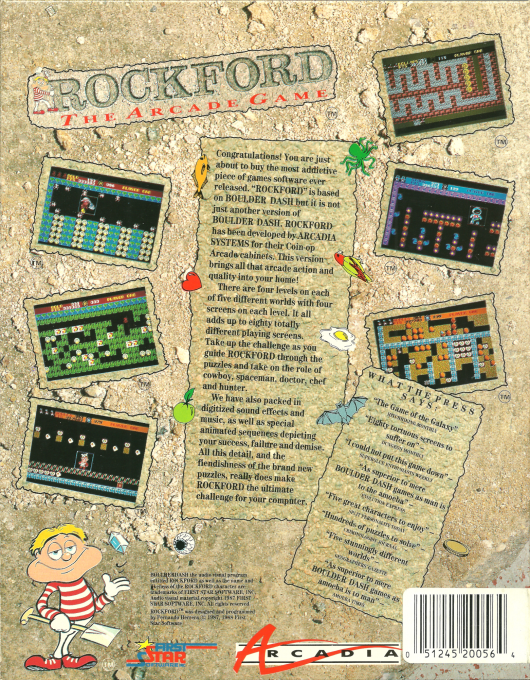 Rockford - The Arcade Game — box-2D-back (US)
