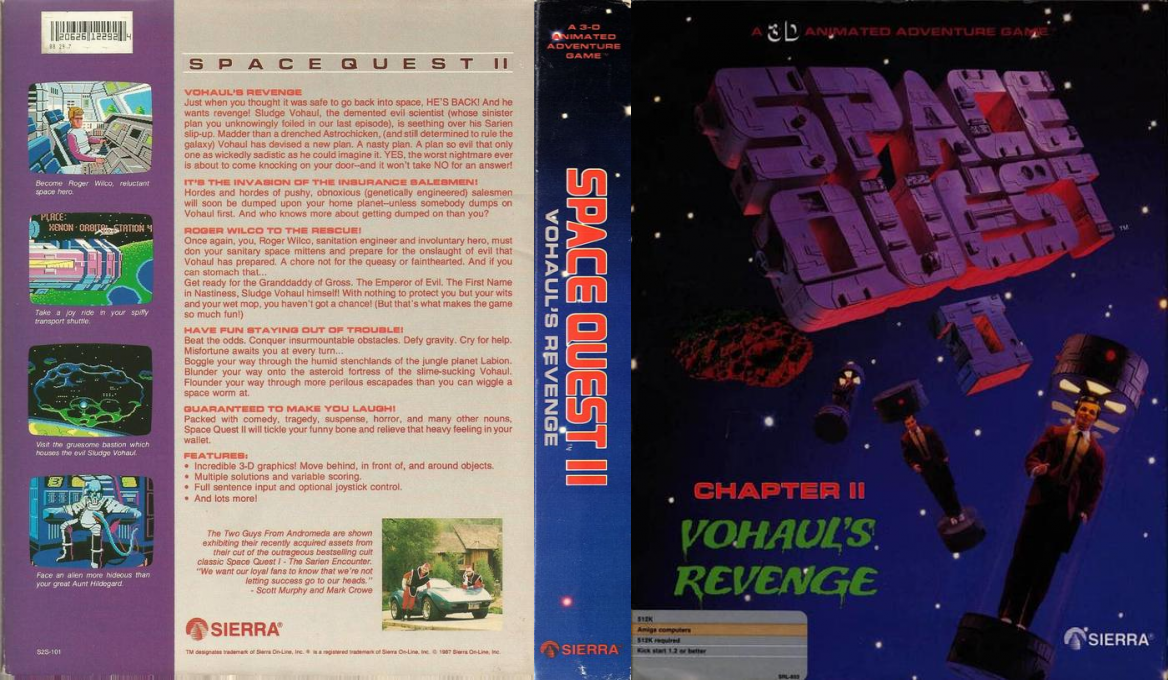 Space Quest II - Vohaul's Revenge — box-texture (US)