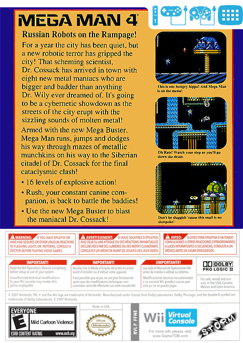 Mega Man 4 — box-2D-back (US)