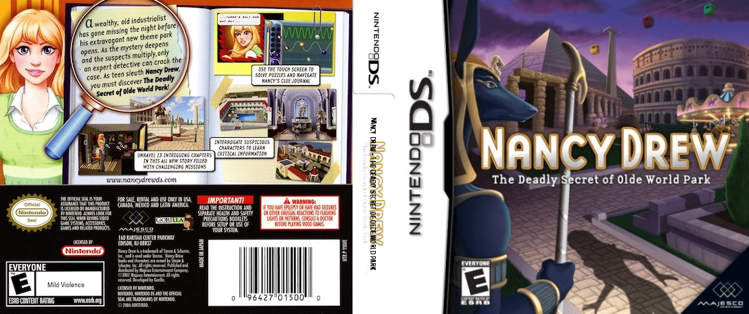 Nancy Drew - The Deadly Secret Of Olde World Park — box-texture (US)