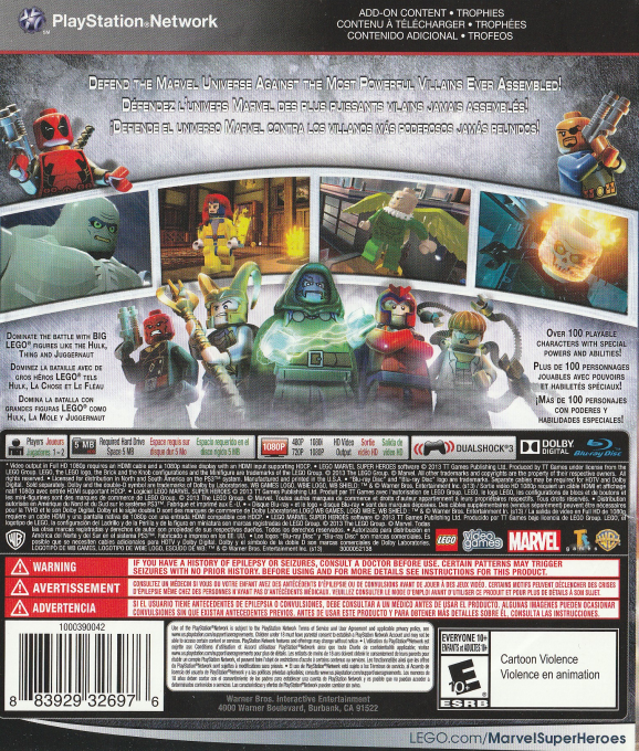 LEGO Marvel Avengers — box-2D-back (US)