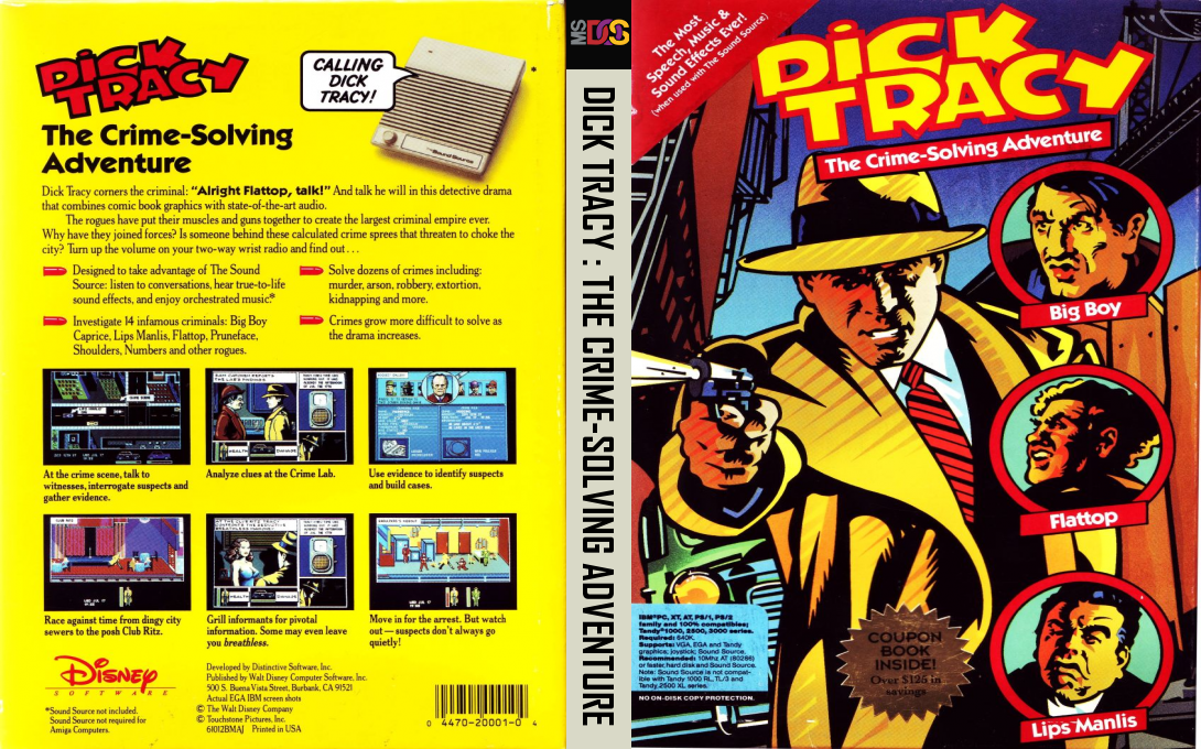 Dick Tracy - The Crime-solving Adventure — box-texture (US)