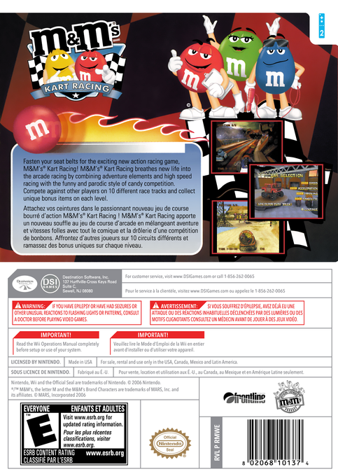 M&M's Kart Racing — box-2D-back (US)