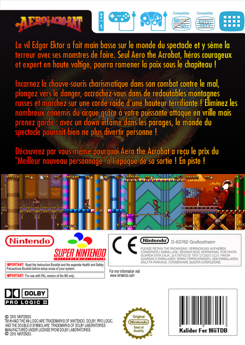 Aero The Acro-bat — box-2D-back (FR)