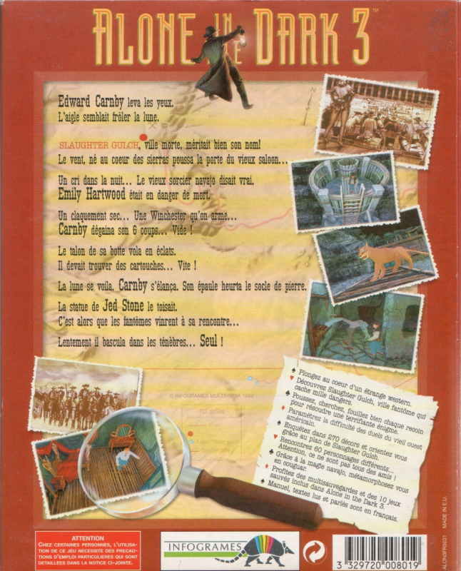 Alone In The Dark 3 — box-2D-back (FR)