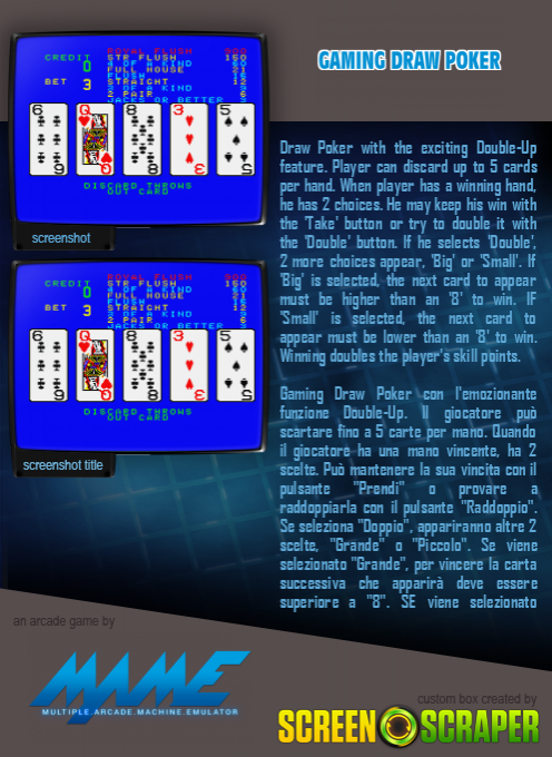 Gaming Draw Poker — box-2D-back (SS)