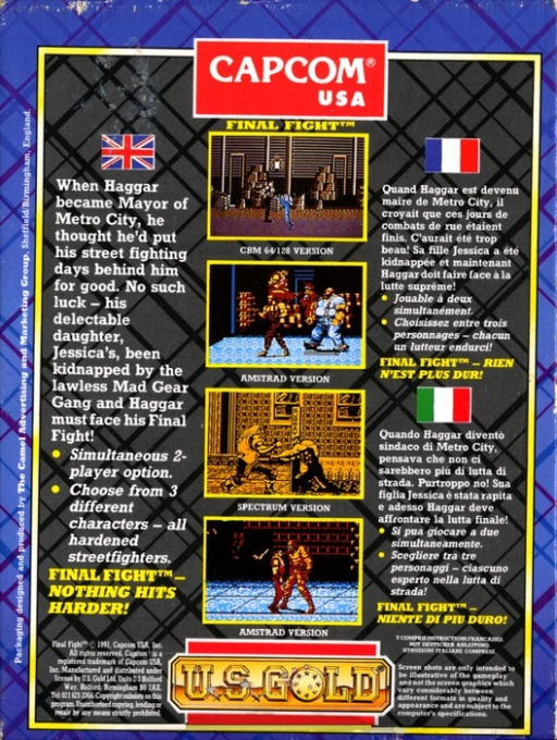 Final Fight — box-2D-back (EU)