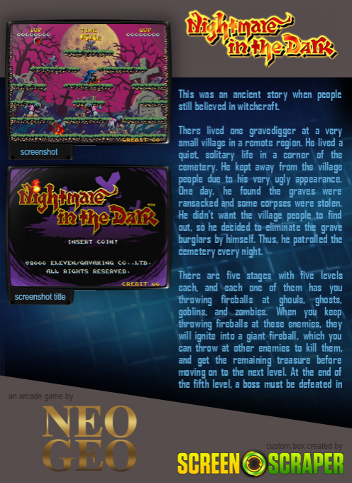 Nightmare in the Dark — box-2D-back (SS)