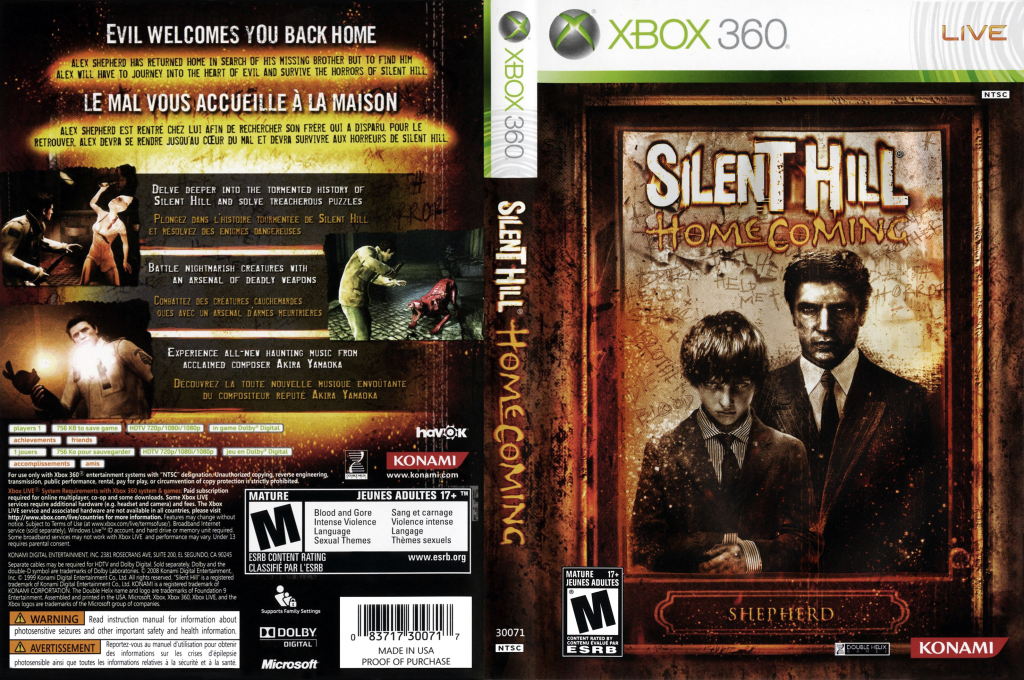 Silent Hill - Homecoming — box-texture (US)