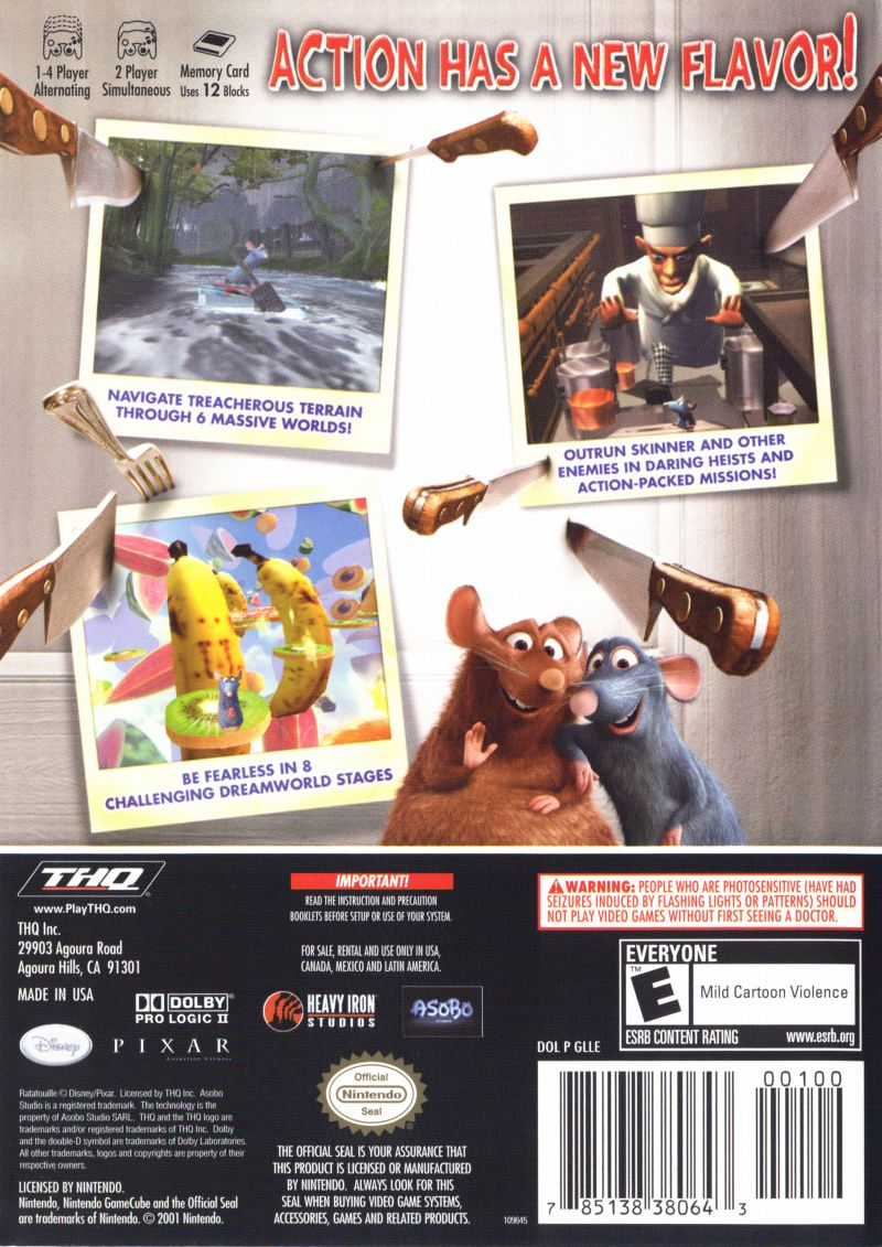 Disney-Pixar Ratatouille — box-2D-back (US)