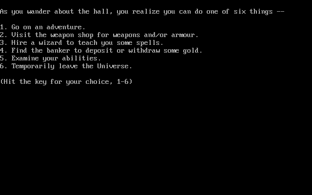 Eamon Adventure Disk I : The Main Hall — ss (WOR)