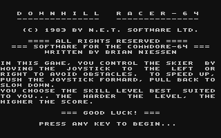 Downhill Racer-64 — sstitle (WOR)