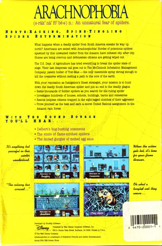 Arachnophobia — box-2D-back (US)
