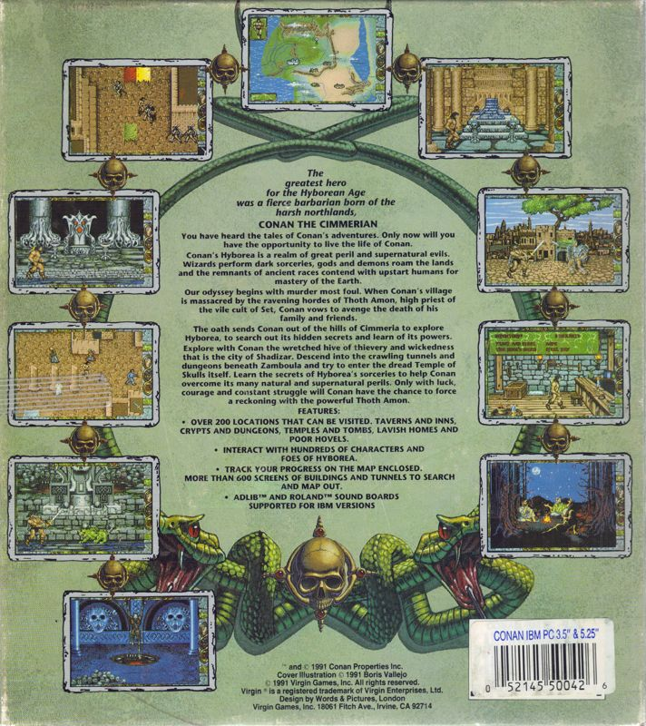 Conan - The Cimmerian — box-2D-back (US)