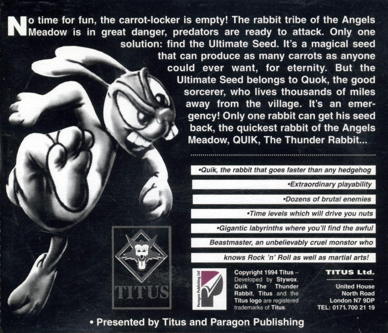 Quik The Thunder Rabbit — box-2D-back (UK)