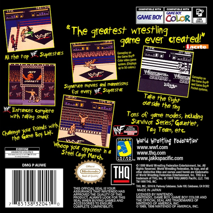 WWF WrestleMania 2000 — box-2D-back (US)