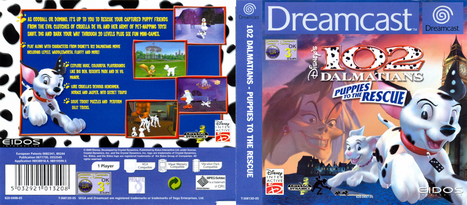 102 Dalmatians - Puppies To The Rescue — box-texture (EU)