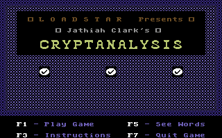 Cryptanalysis — sstitle (WOR)