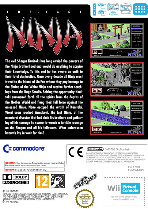 Last Ninja, The — box-2D-back (EU)