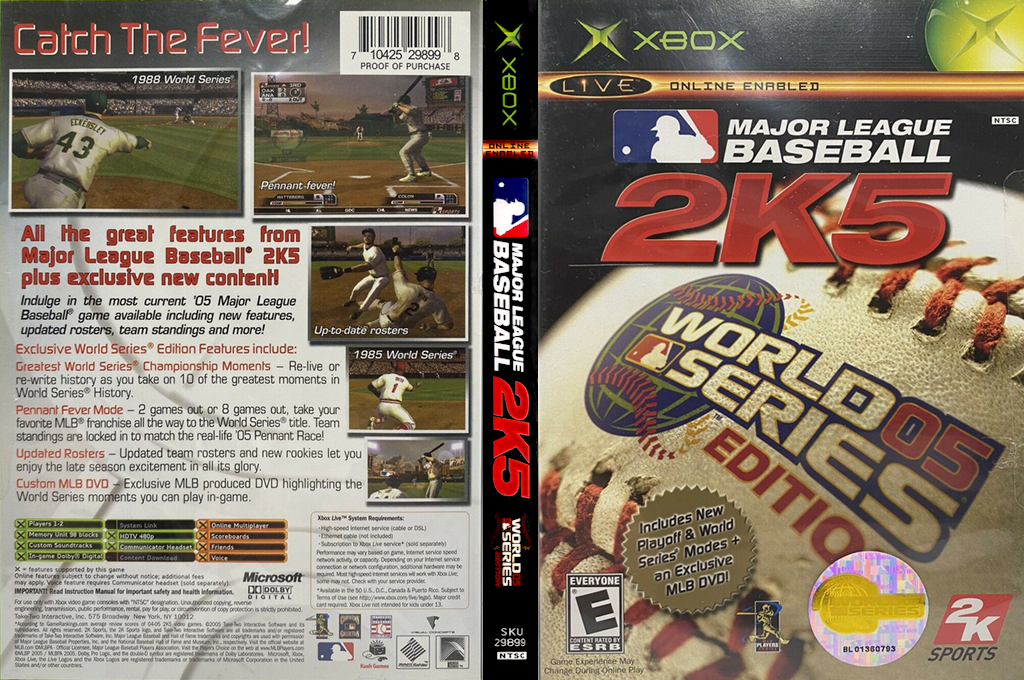 Major League Baseball 2K5 - World Series Edition — box-texture (US)
