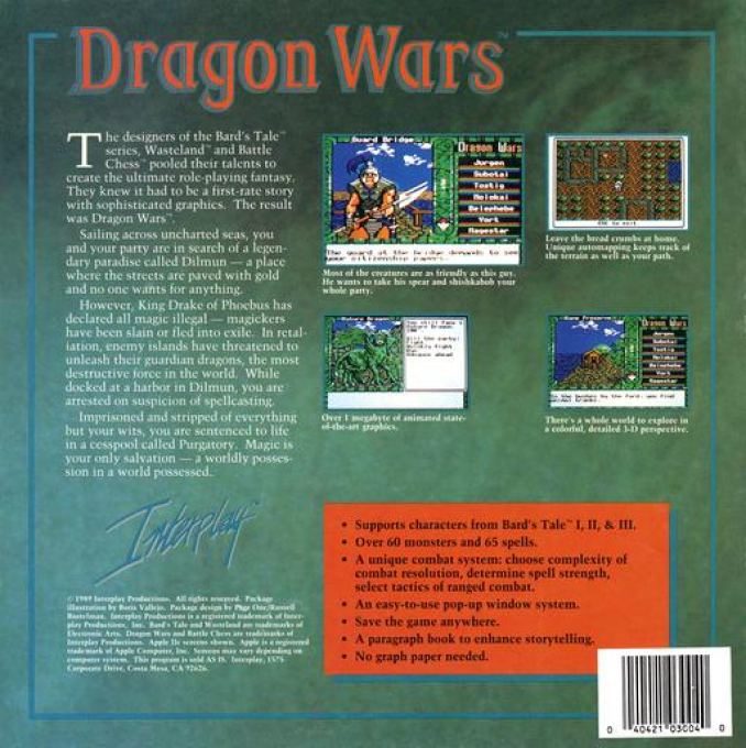 Dragon Wars — box-2D-back (CUS)
