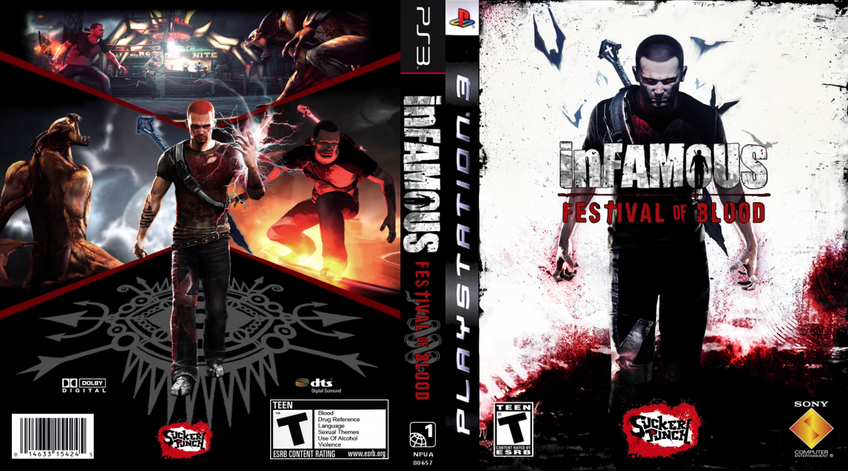 InFamous 2 - Festival of Blood — box-texture (US)