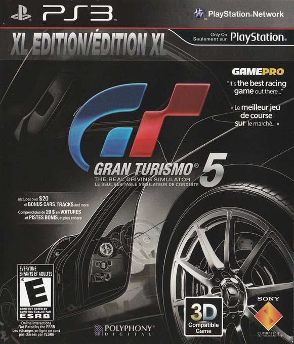 Gran Turismo 5 - XL Edition — box-2D (CA)