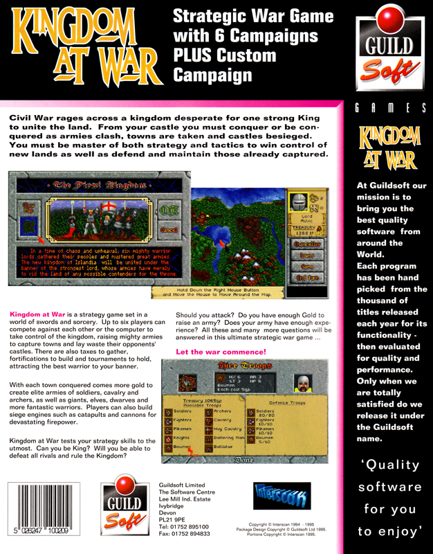 Kingdom At War — box-2D-back (EU)