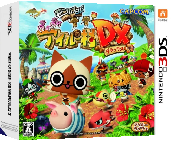 MonHun Nikki - Poka Poka Ailu Mura DX — box-3D (JP)