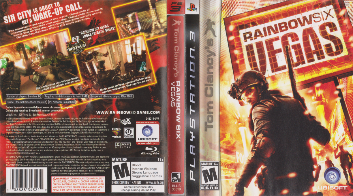 Rainbow Six Vegas — box-texture (US)