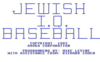 Jewish IQ Baseball — sstitle (WOR)