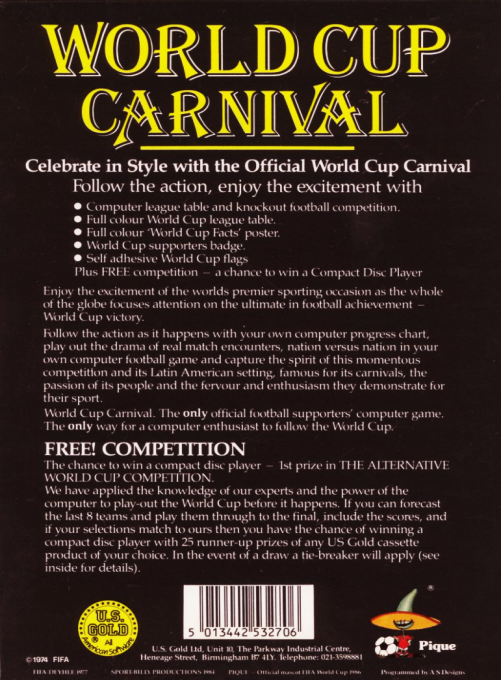 World Cup Carnival - Mexico '86 — box-2D-back (EU)