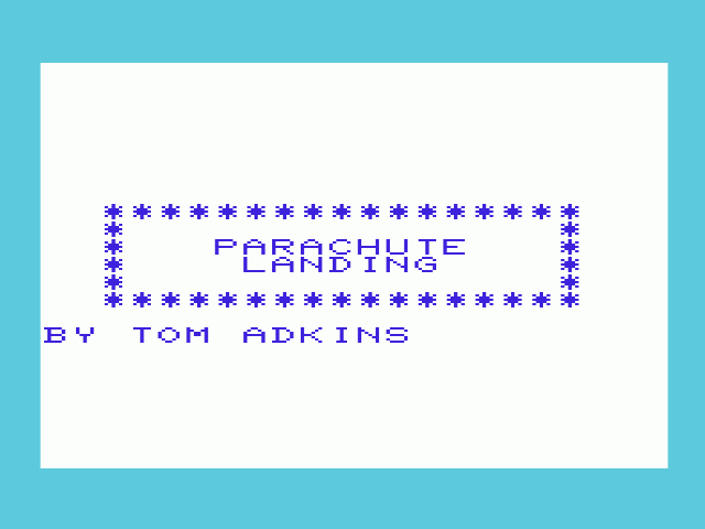 Parachute Landing — sstitle (WOR)