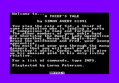 Thief's Tale, A — sstitle (EU)