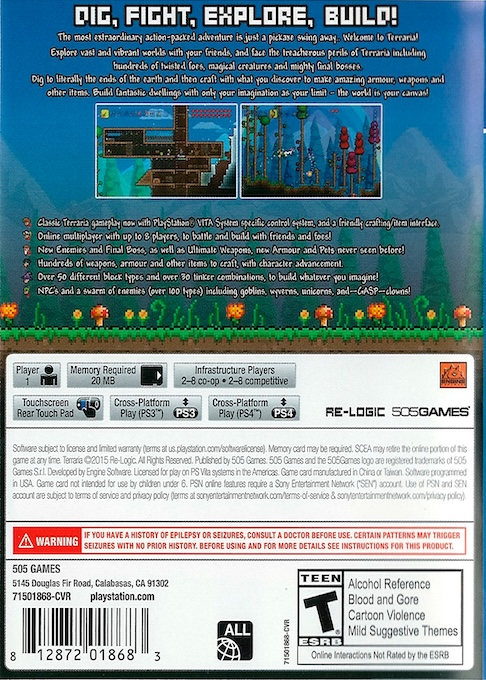 Terraria — box-2D-back (US)