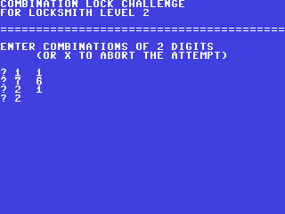Combination Lock Game — ss (WOR)