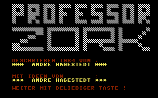 Professor Zork — sstitle (DE)