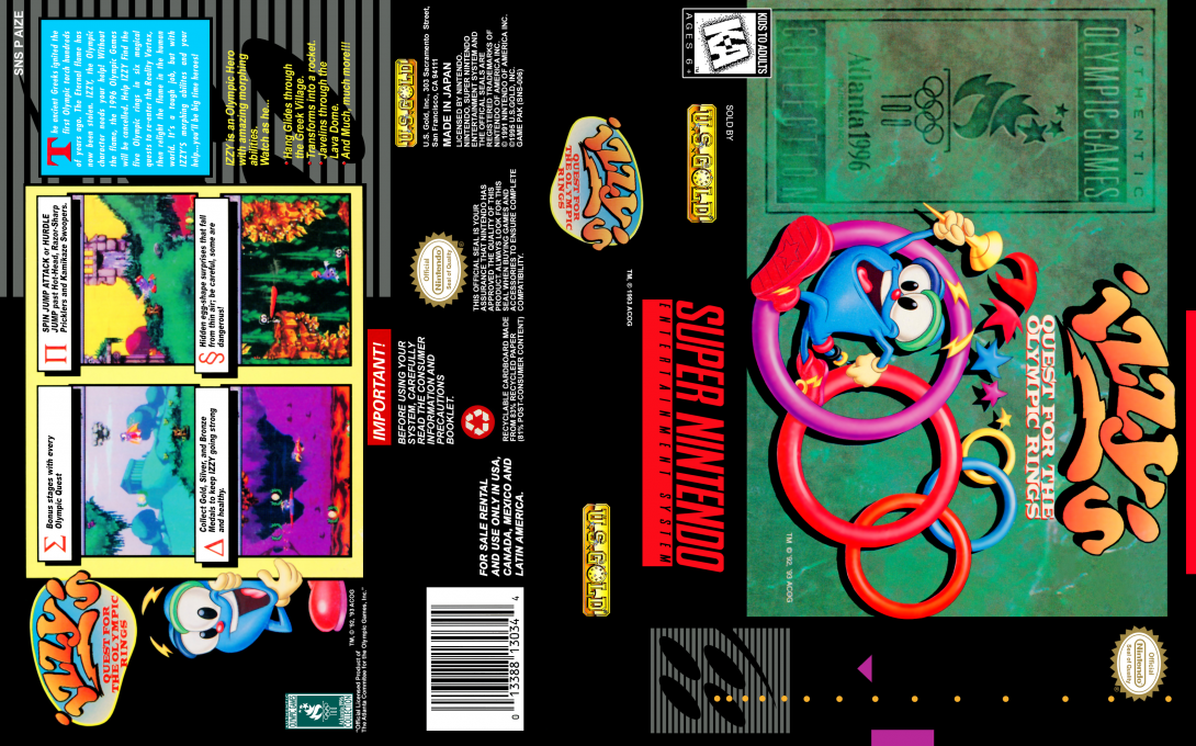 Izzy's Quest For The Olympic Rings — box-texture (US)