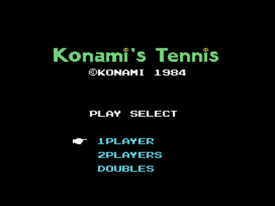 Konami's Tennis — sstitle (WOR)