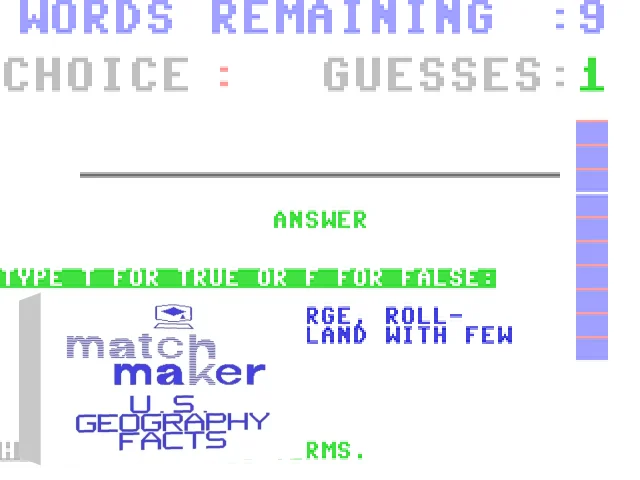 Matchmaker : US Geography Facts — mixrbv2 (WOR)