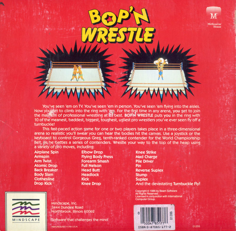 Rock'n Wrestle — box-2D-back (US)
