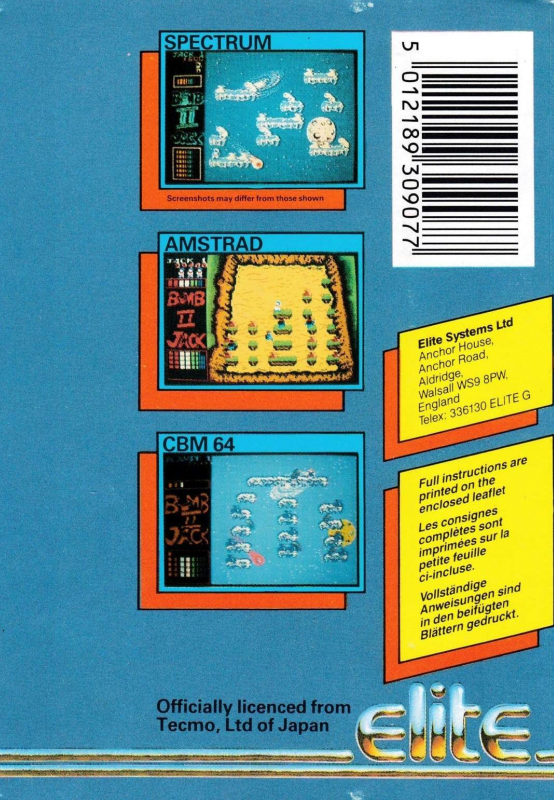 Bomb Jack 2 — box-2D-back (EU)