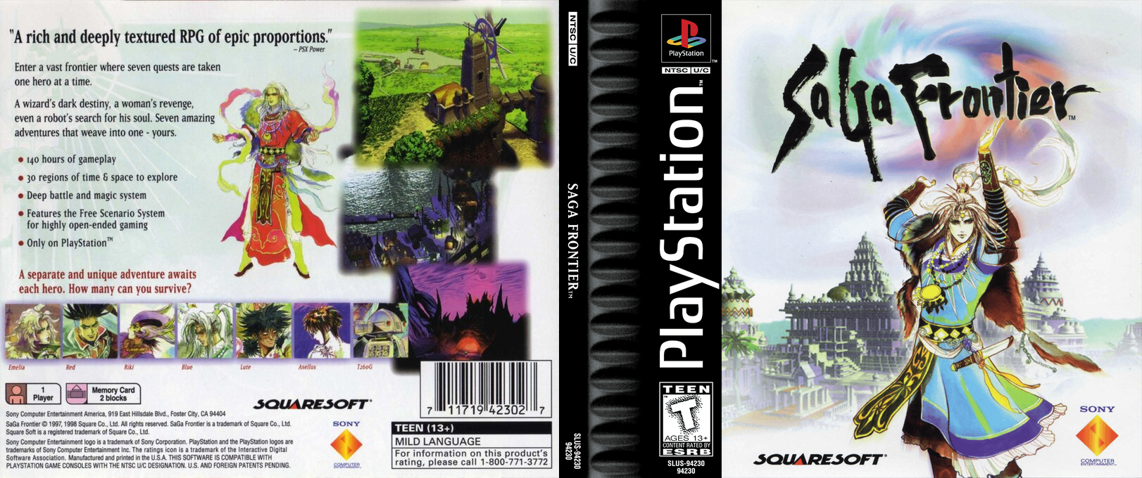 Saga Frontier — box-texture (US)