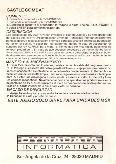 Castle Combat — box-2D-back (SP)